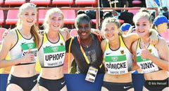 Viktoria Dnicke mit der U20 Staffel